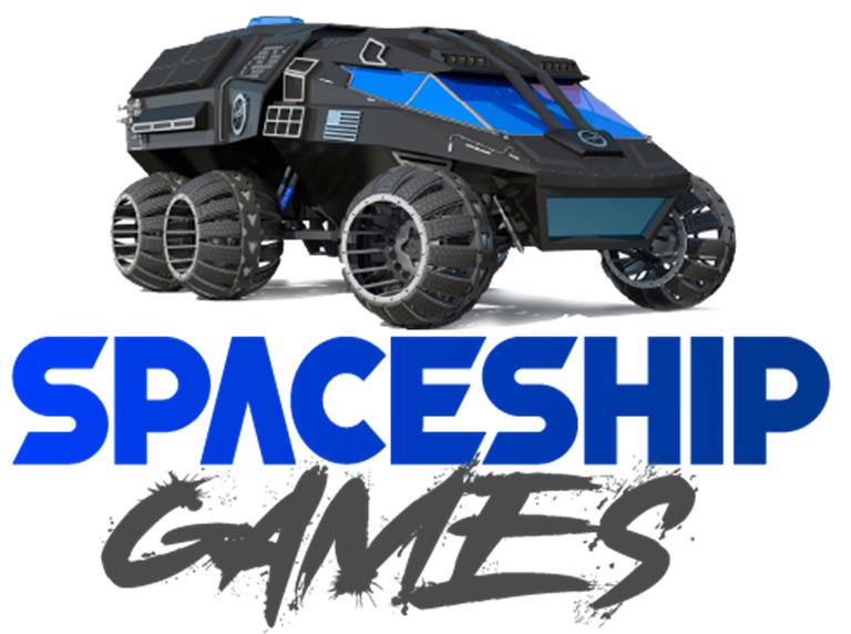 Spaceship games logo - Atlanta video game truck party